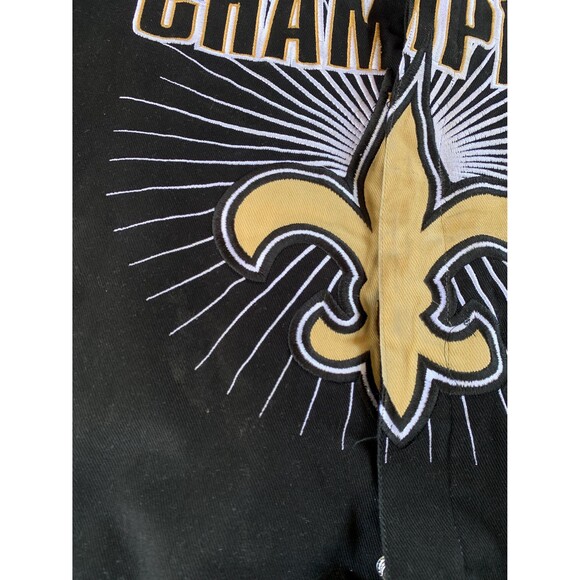 New Orleans Super Bowl  XLIV Champions Embroidered Double Sided NFL Jacket XL - Picture 7 of 9